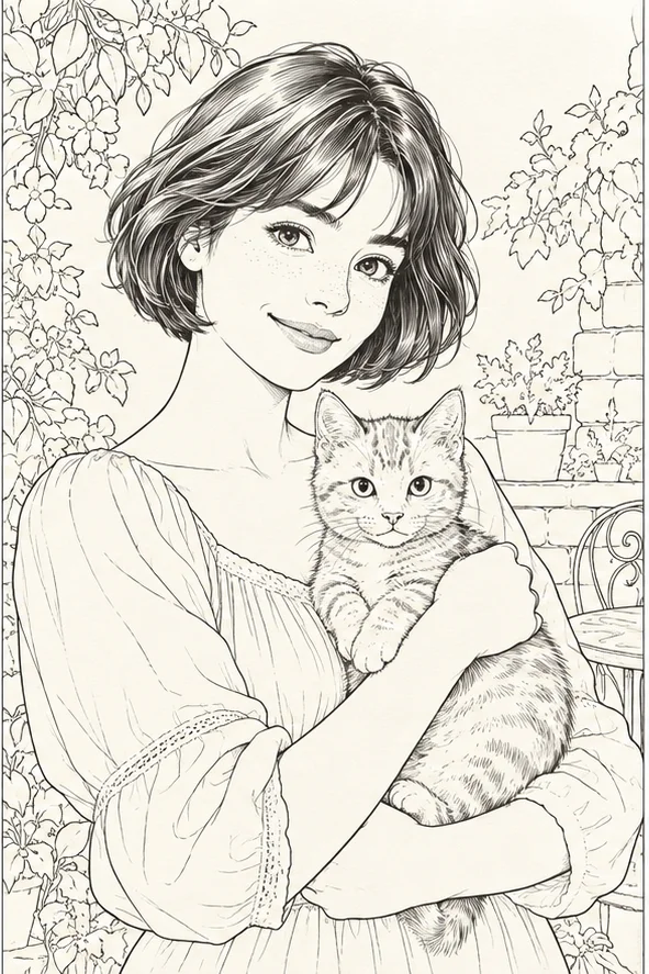 スタイルの作例: 写真を線画に