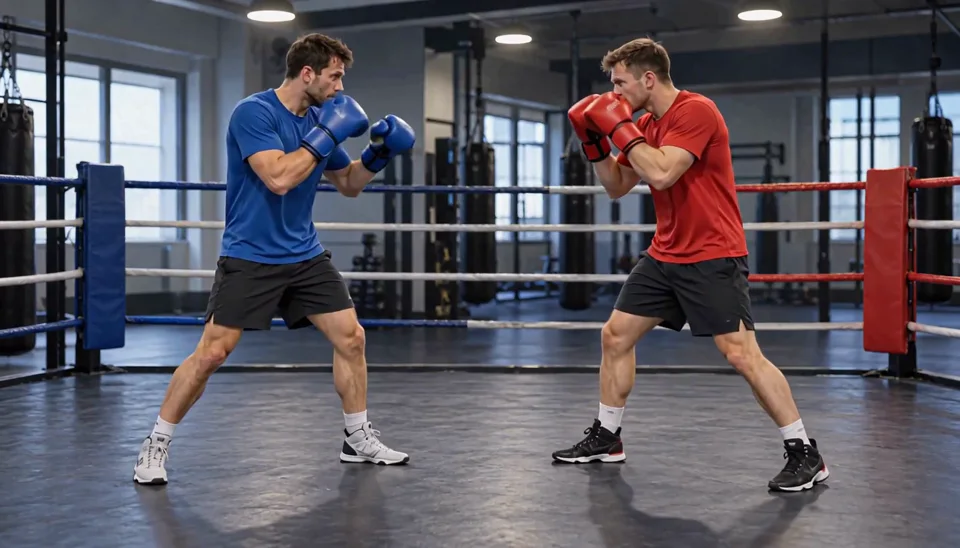 A clear exchange beats a crowded battle. Short sparring scenes leave more room to inspect hands and spacing. Watch the whole exchange for glove contact, balance and changing limbs. — Opening