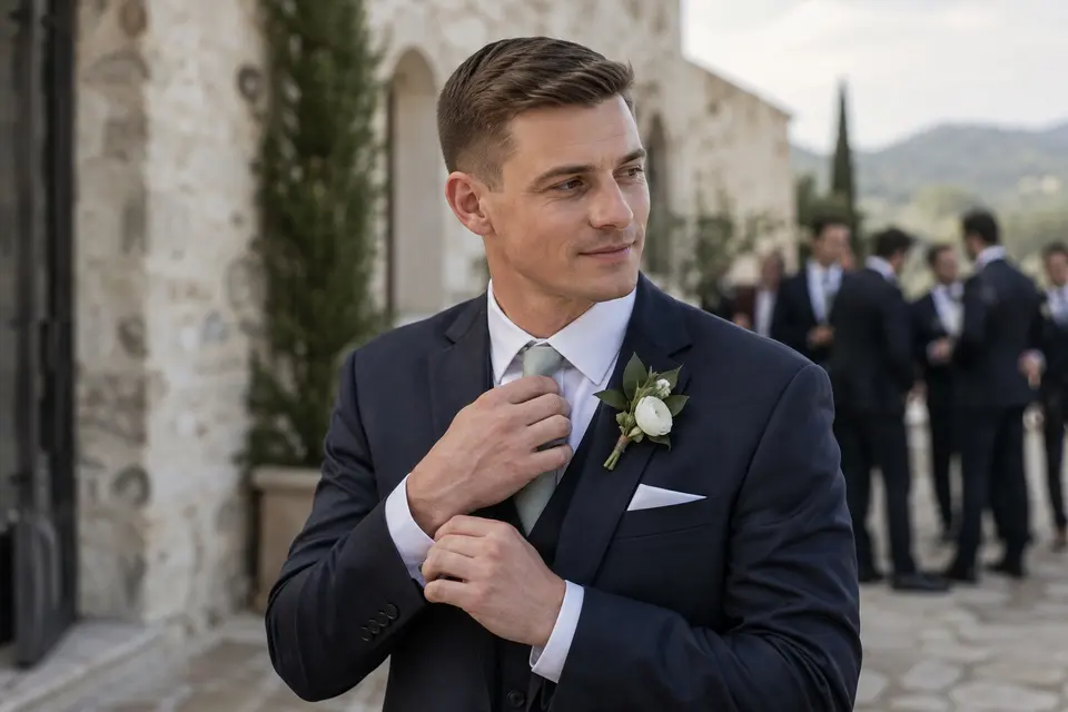 Un peinado práctico mostrado en el escenario real del día de la boda